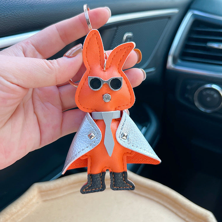 Wholesale Leather Cape Bunny Keychains